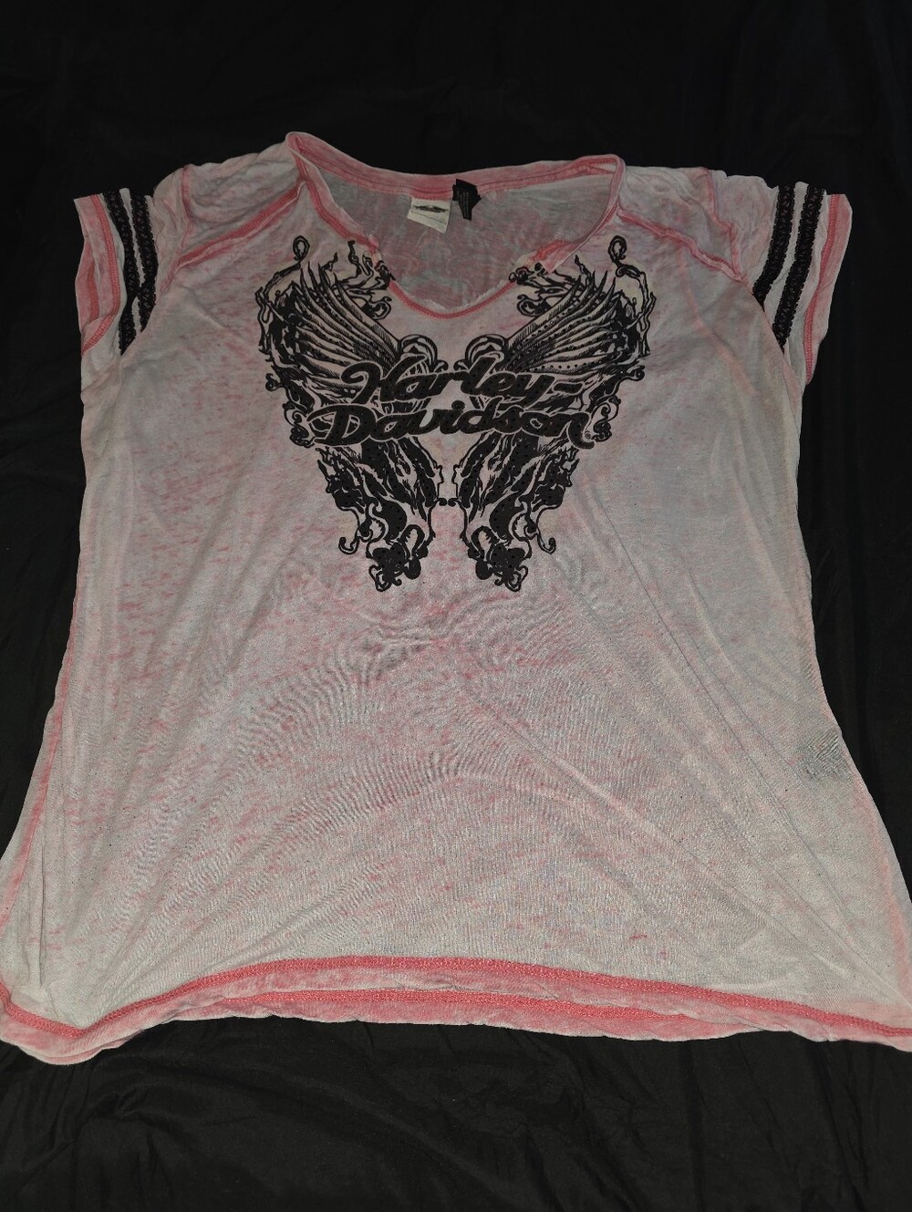 Harley-Davidson Light Pink Short Sleeve Graphic Tee 2X